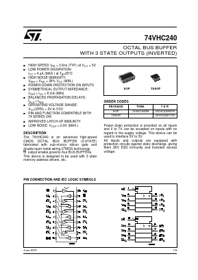 74VHC240M Datasheet PDF STMicroelectronics