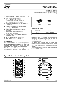 74VHCT245AMTR Datasheet PDF STMicroelectronics