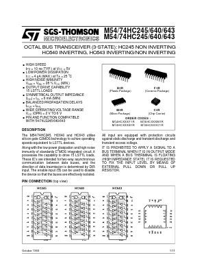 M74HC645 Datasheet PDF STMicroelectronics