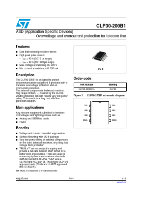 CLP30-200B1 Datasheet PDF STMicroelectronics