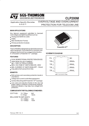 CLP200M Datasheet PDF STMicroelectronics