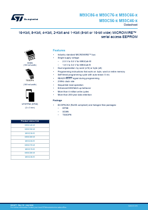 M93C66-R Datasheet PDF STMicroelectronics