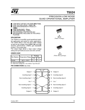 TS524I Datasheet PDF STMicroelectronics