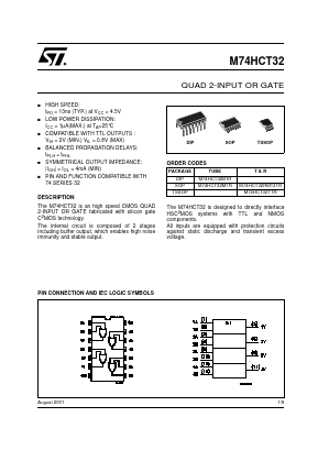 M74HCT32 Datasheet PDF STMicroelectronics