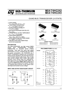 M74HC242 Datasheet PDF STMicroelectronics