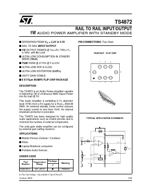 TS4872 Datasheet PDF STMicroelectronics