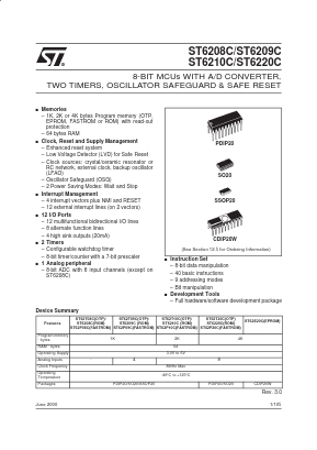 ST6220BB1/SWD Datasheet PDF STMicroelectronics
