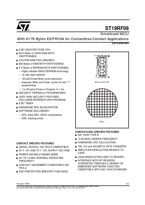 ST19RF08 Datasheet PDF STMicroelectronics