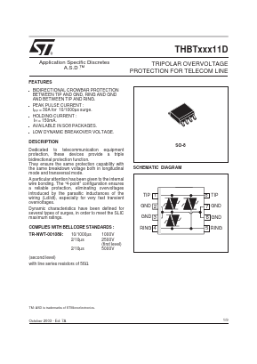 THBT15011D Datasheet PDF STMicroelectronics