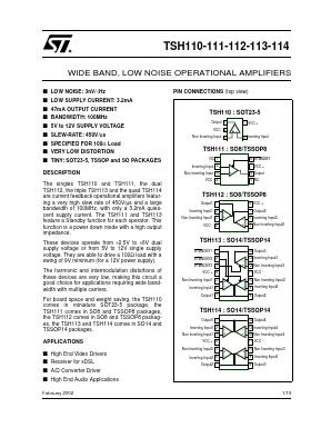 TSH114IPT Datasheet PDF STMicroelectronics