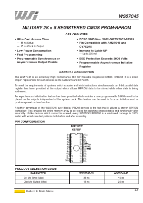 WS57C45-45TMB Datasheet PDF STMicroelectronics