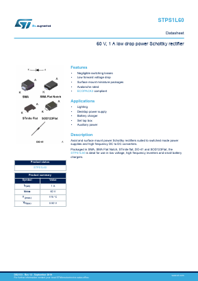 STPS1L60RL Datasheet PDF STMicroelectronics