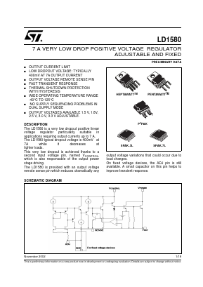 LD1580 Datasheet PDF STMicroelectronics