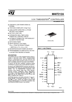 M48T212A-85MH6TR Datasheet PDF STMicroelectronics