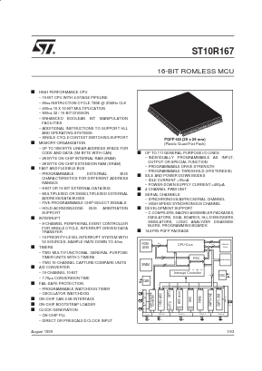 ST10C167-Q3XX Datasheet PDF STMicroelectronics