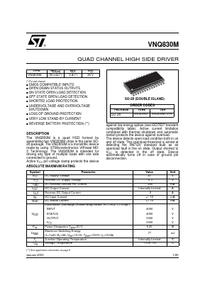 VNQ830M Datasheet PDF STMicroelectronics