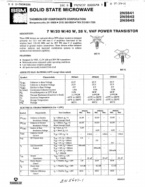 2N5642 Datasheet PDF STMicroelectronics