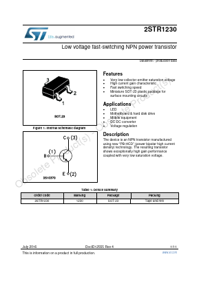 2STR1230 Datasheet PDF STMicroelectronics