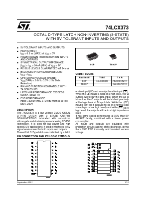 74LCX373M Datasheet PDF STMicroelectronics