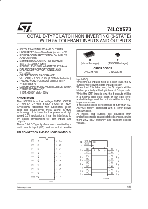 74LCX573M Datasheet PDF STMicroelectronics