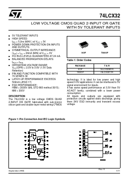 74LCX32 Datasheet PDF STMicroelectronics