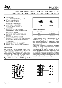 74LVX74 Datasheet PDF STMicroelectronics