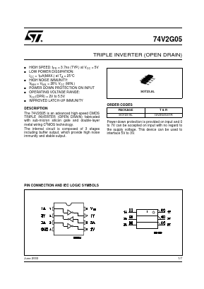 74V2G05 Datasheet PDF STMicroelectronics