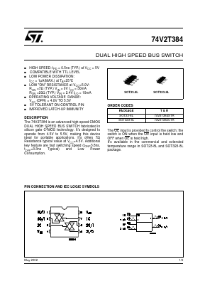 74V2T384 Datasheet PDF STMicroelectronics