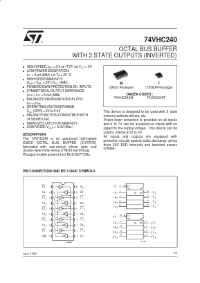 74VHC240T Datasheet PDF STMicroelectronics