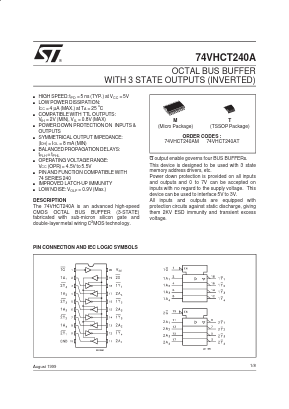 74VHCT240AM Datasheet PDF STMicroelectronics