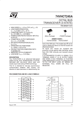 74VHCT245AM Datasheet PDF STMicroelectronics