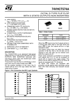 74VHCT574A Datasheet PDF STMicroelectronics