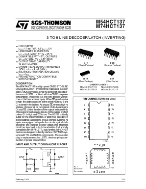 M74HCT137M1R Datasheet PDF STMicroelectronics