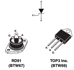 BTW69-1200RG Datasheet PDF STMicroelectronics