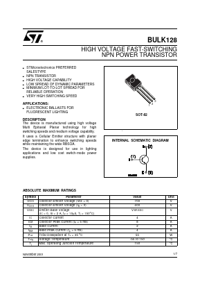 BULK128 Datasheet PDF STMicroelectronics