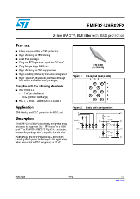 EMIF02-USB02F2 Datasheet PDF STMicroelectronics