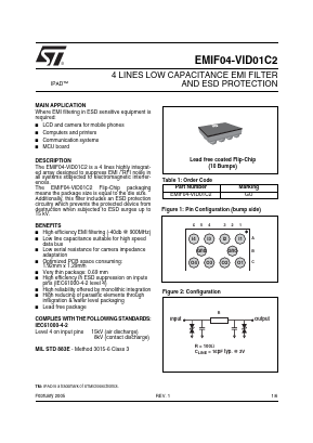 EMIF04-VID01C2 Datasheet PDF STMicroelectronics