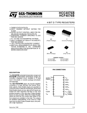 HCC4076B Datasheet PDF STMicroelectronics