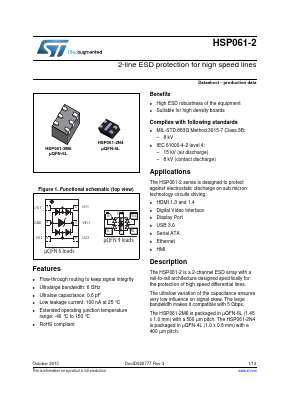 HSP061-2M6 Datasheet PDF STMicroelectronics