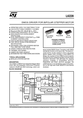 L6228PD Datasheet PDF STMicroelectronics
