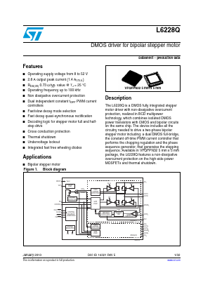 L6228QTR Datasheet PDF STMicroelectronics