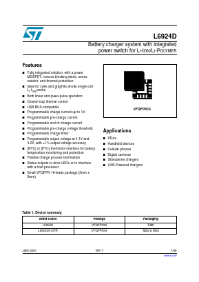 L6924D Datasheet PDF STMicroelectronics