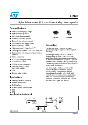 L6928 Datasheet PDF STMicroelectronics