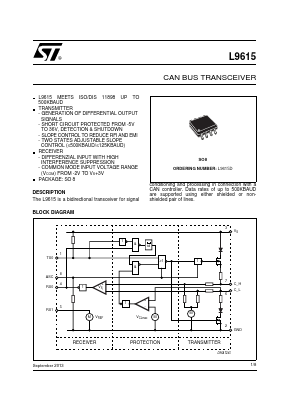 L9615D Datasheet PDF STMicroelectronics