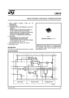 L9616-TR Datasheet PDF STMicroelectronics