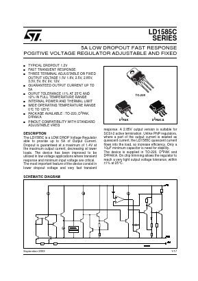 LD1585CV Datasheet PDF STMicroelectronics