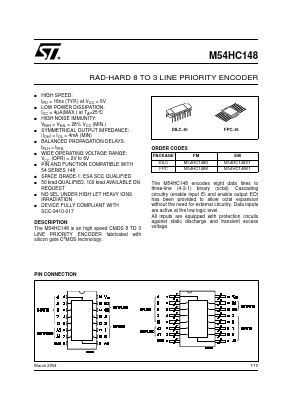 M54HC148D1 Datasheet PDF STMicroelectronics