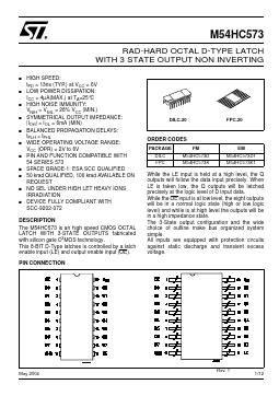 M54HC573D1 Datasheet PDF STMicroelectronics