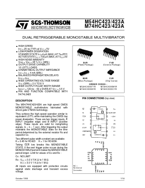 M54HC423AF1R Datasheet PDF STMicroelectronics