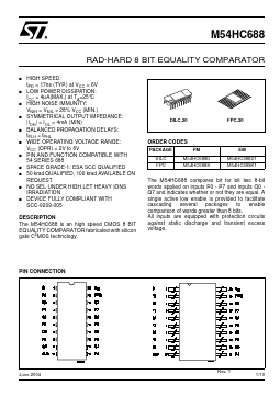 M54HC688D1 Datasheet PDF STMicroelectronics